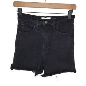 Madewell Roadtripper Jean Shorts in Bennett Black size 25